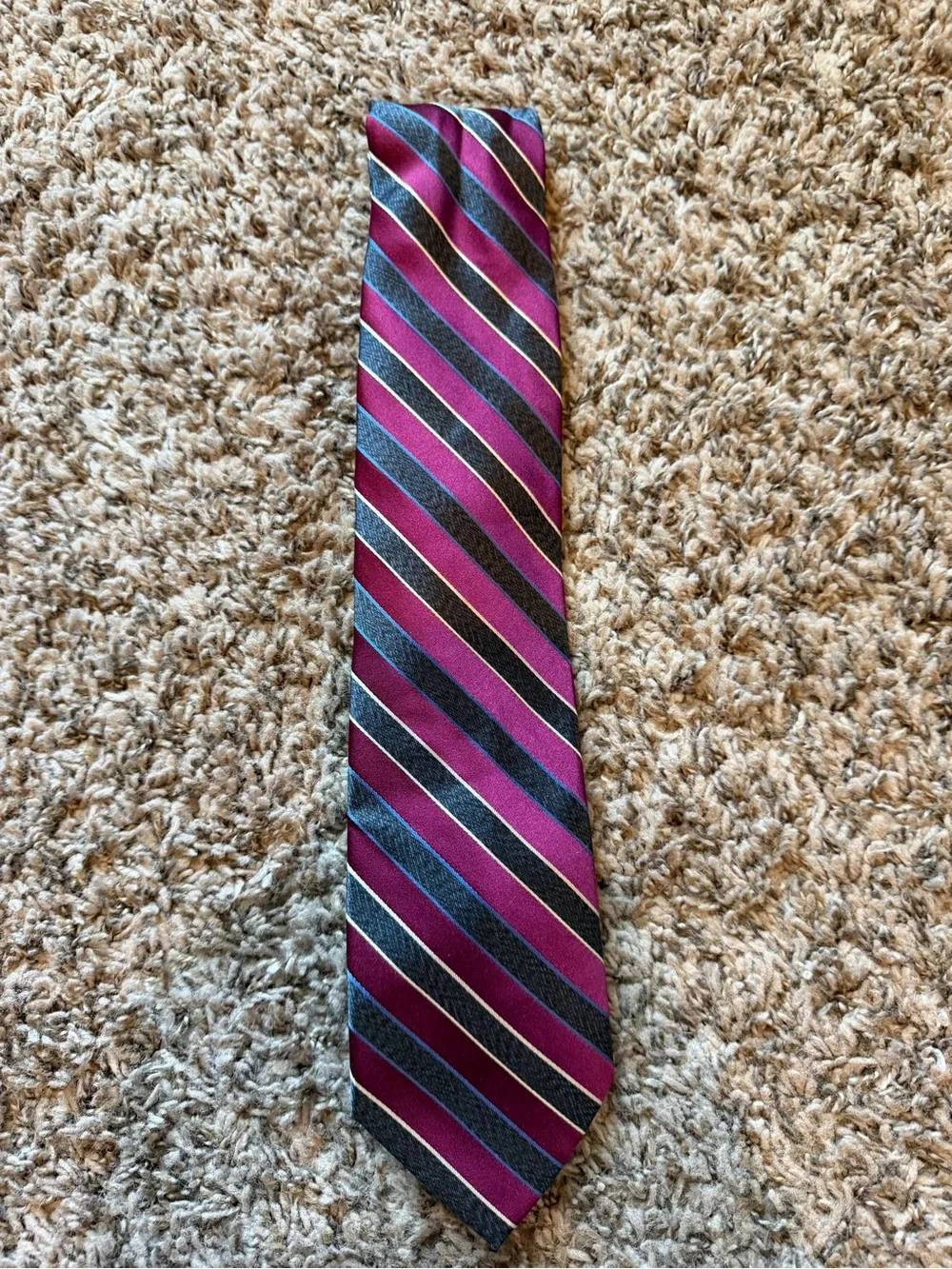 Jones New York Men’s Striped 100% Silk Necktie